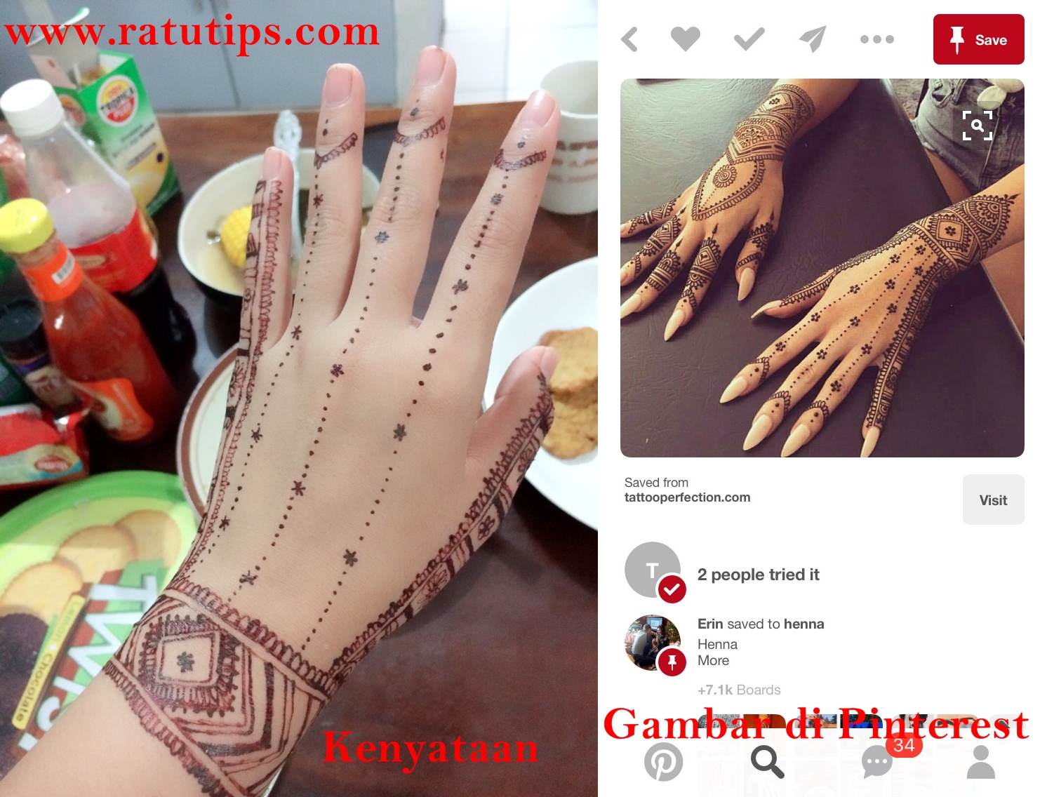 Detail Cara Melukis Tangan Dengan Henna Nomer 12