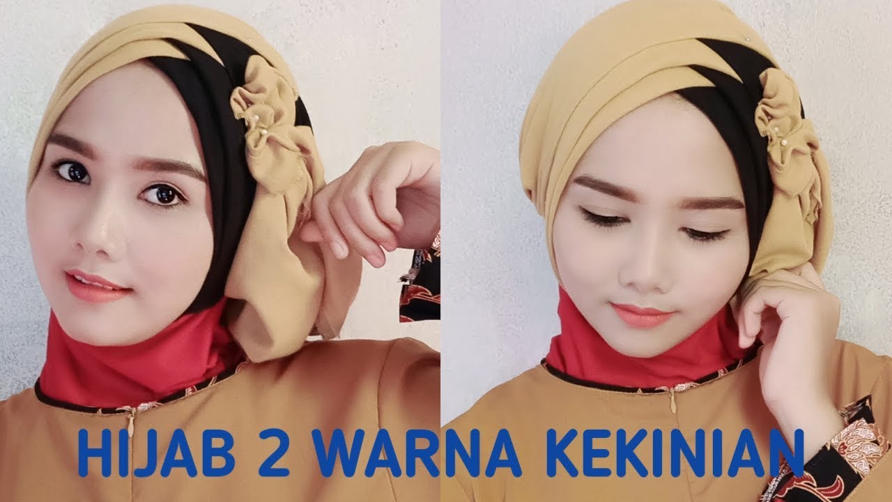 Detail Cara Memakai Jilbab Paris Dua Warna Nomer 2