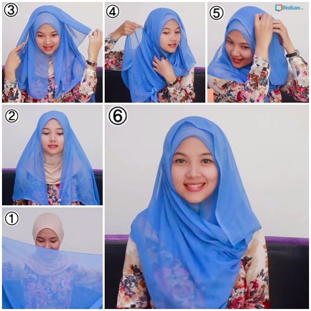 Detail Cara Memakai Jilbab Paris Dua Warna Nomer 27