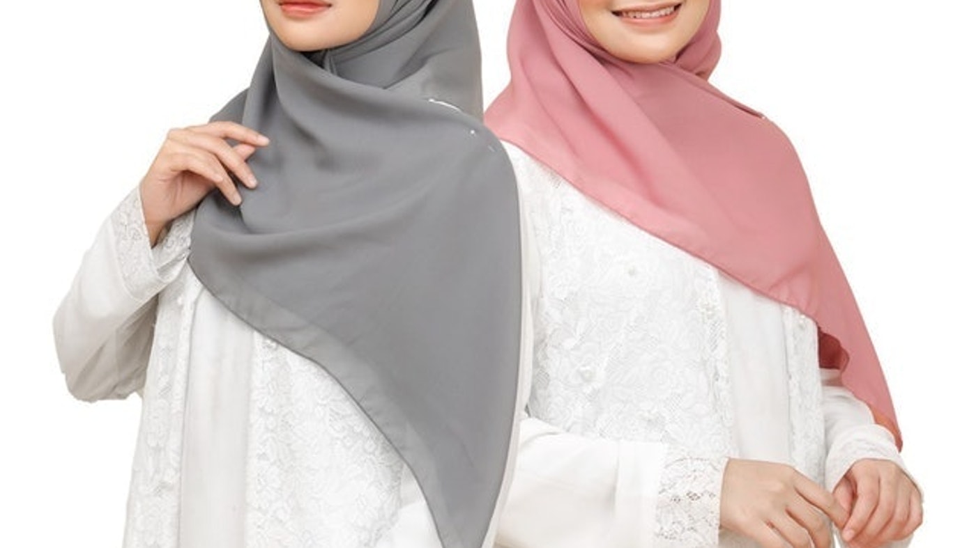 Detail Cara Memakai Jilbab Paris Dua Warna Nomer 36