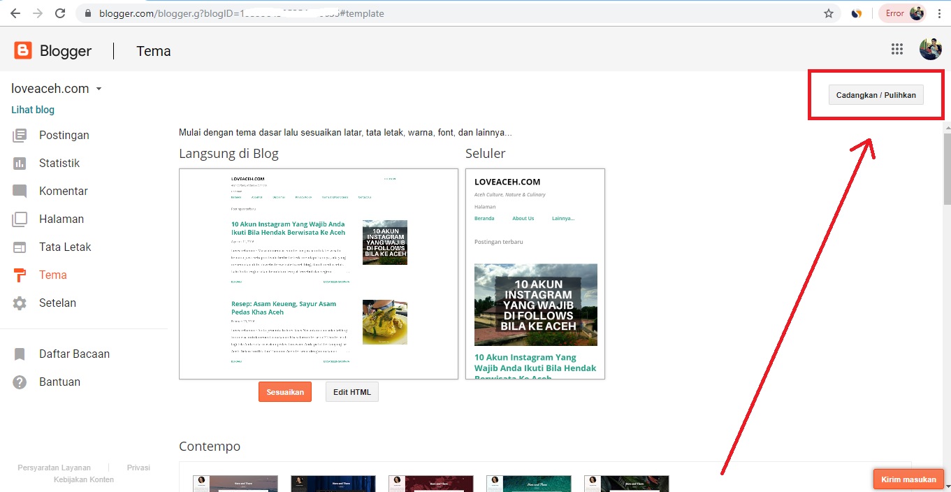 Detail Cara Memasang Template Di Blogger Nomer 6