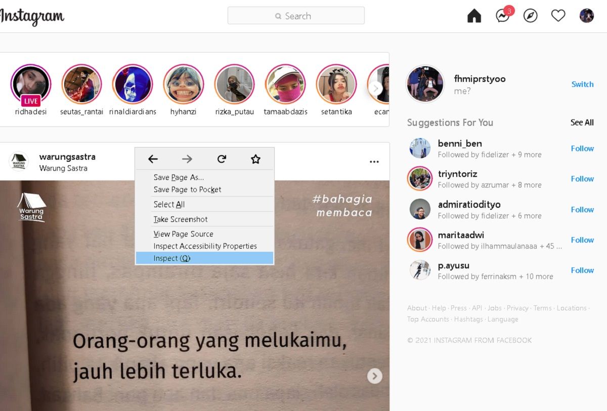 Detail Cara Memasukan Foto Ke Instagram Di Laptop Nomer 5