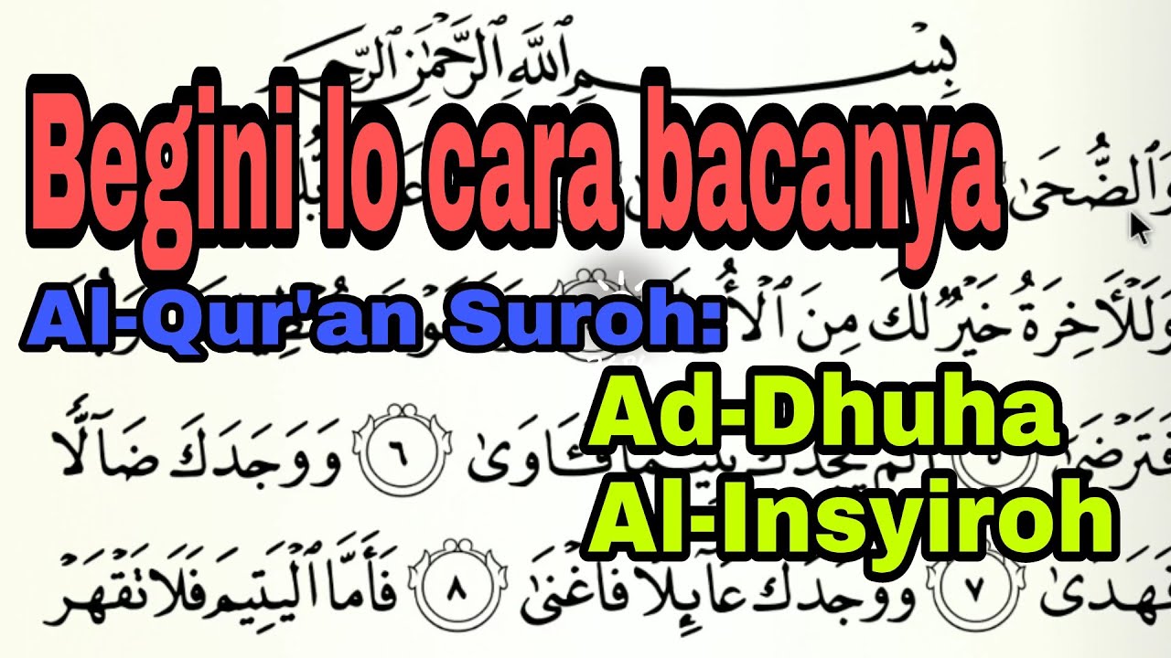 Detail Cara Membaca Surat Ad Dhuha Nomer 15