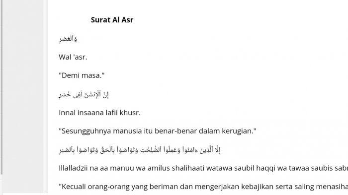 Detail Cara Membaca Surat Al Ashr Nomer 15