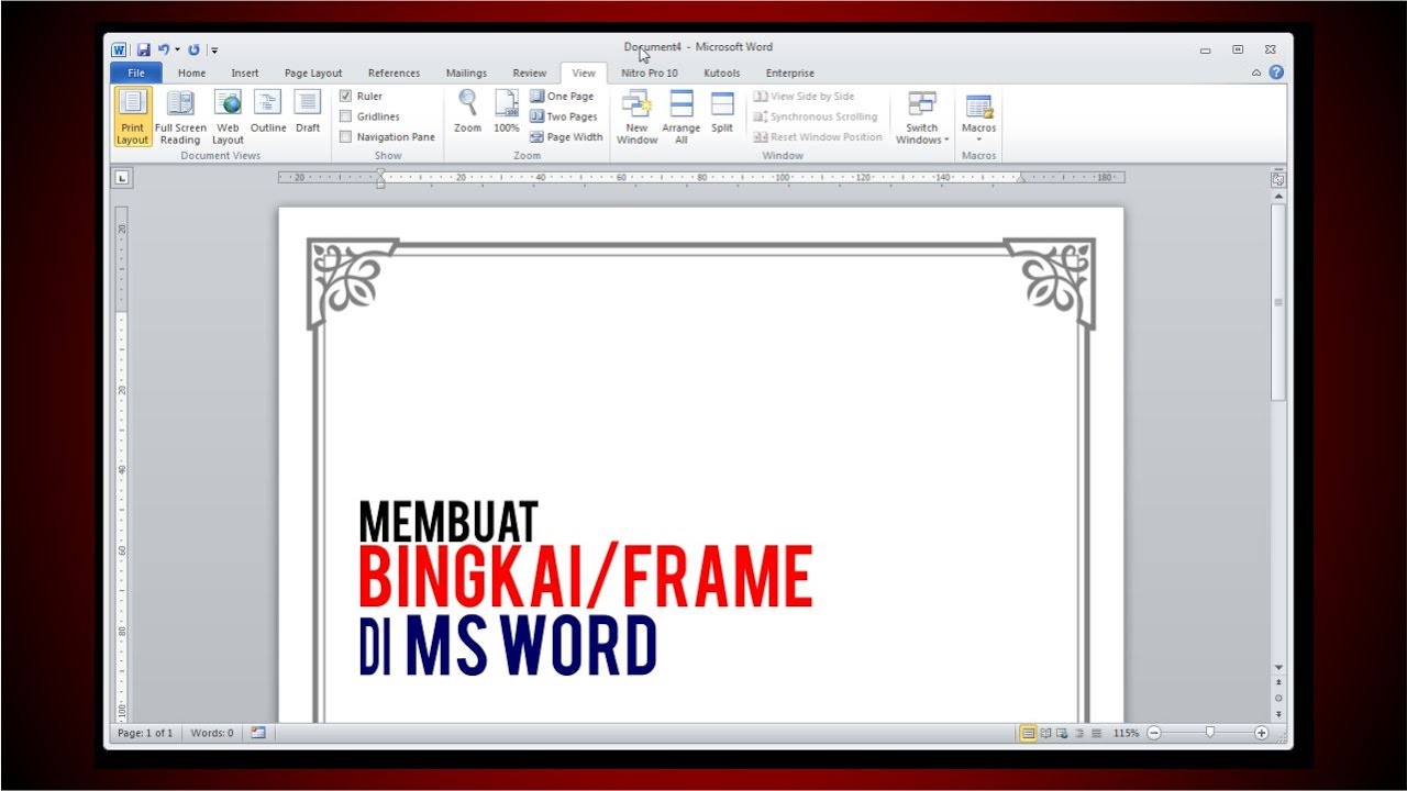 Detail Cara Membuat Bingkai Foto Di Ms Word Nomer 2