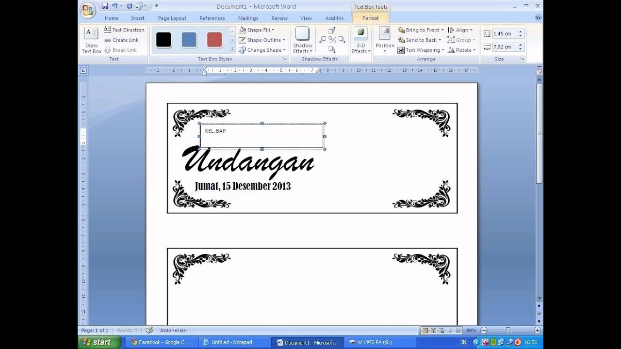 Detail Cara Membuat Bingkai Undangan Tahlil Dengan Microsoft Word 2010 Nomer 5