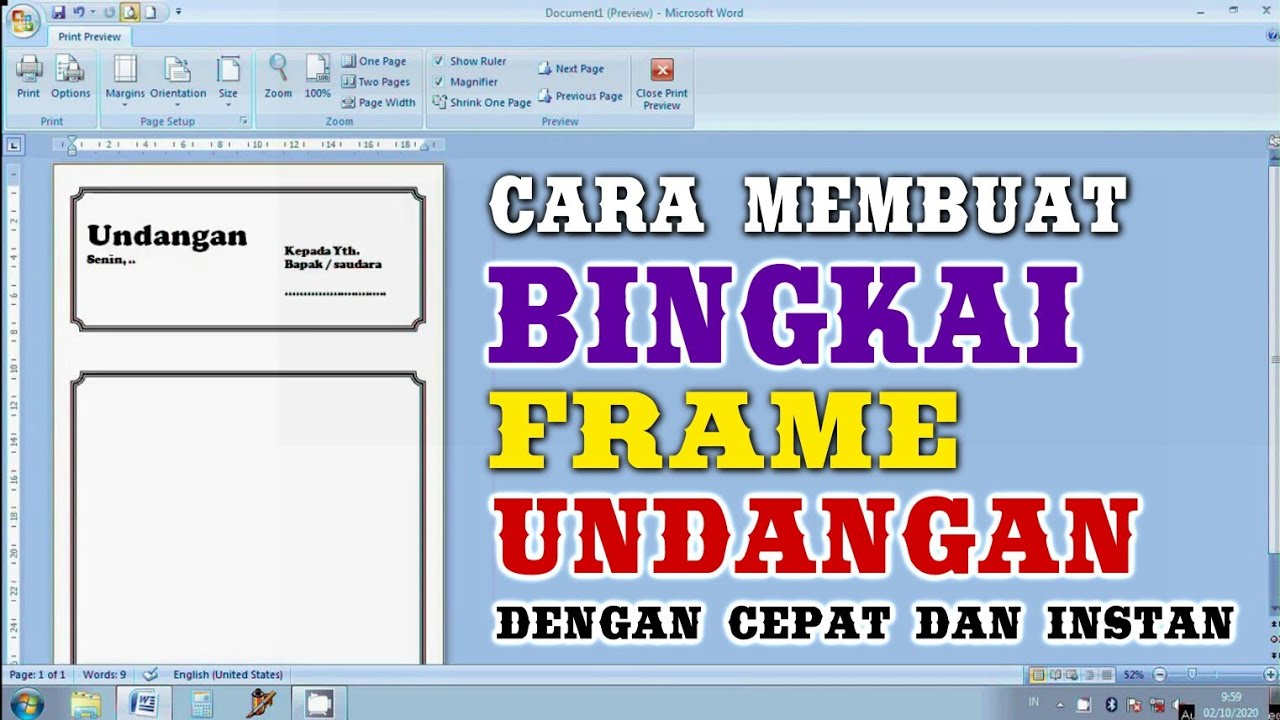 Detail Cara Membuat Bingkai Undangan Tahlil Dengan Microsoft Word 2010 Nomer 7