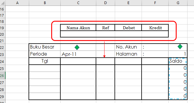 Detail Cara Membuat Buku Besar Dengan Excel Nomer 12