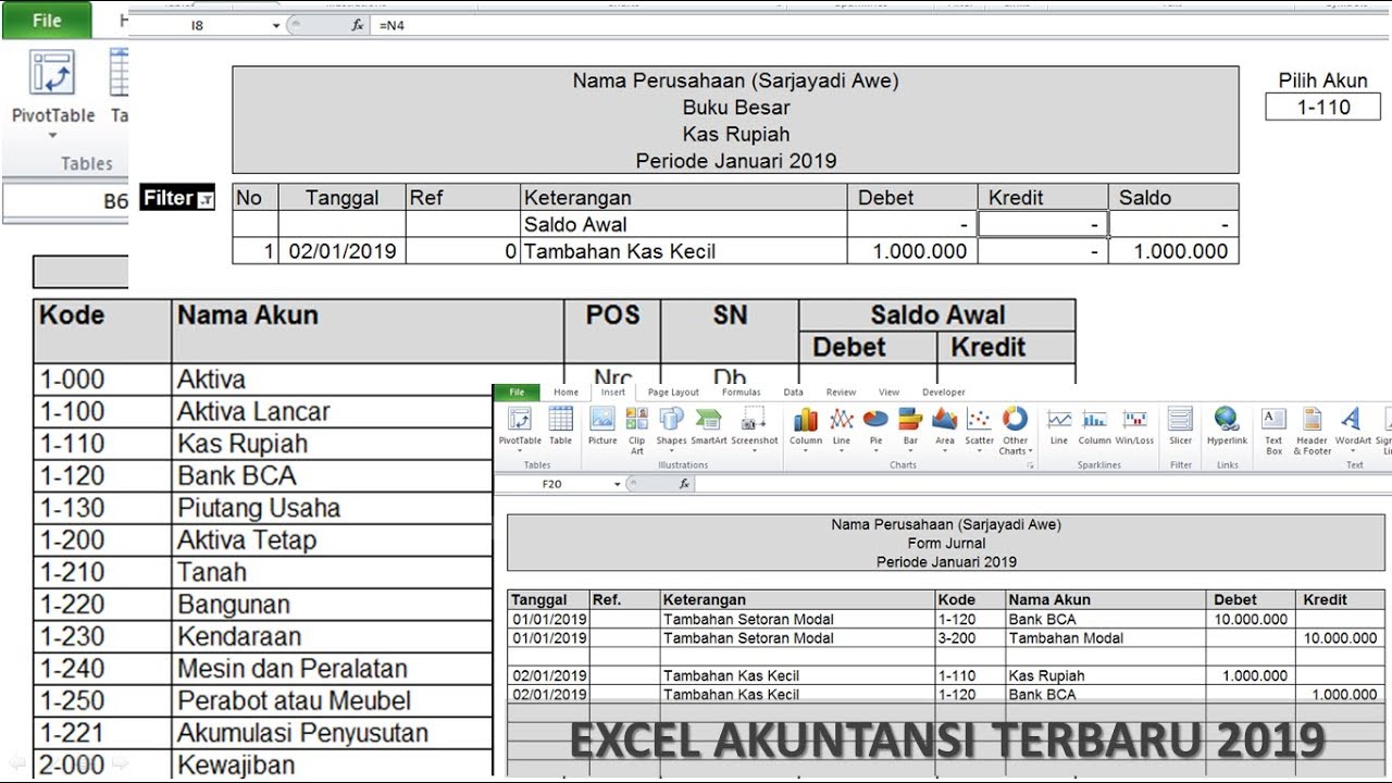 Detail Cara Membuat Buku Besar Di Excel Nomer 17