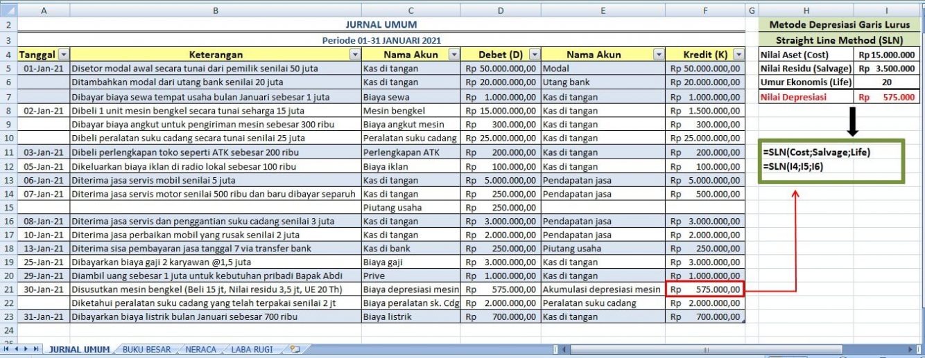 Detail Cara Membuat Buku Besar Di Excel Nomer 49