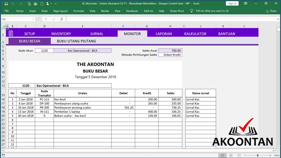 Detail Cara Membuat Buku Besar Di Excel Nomer 50