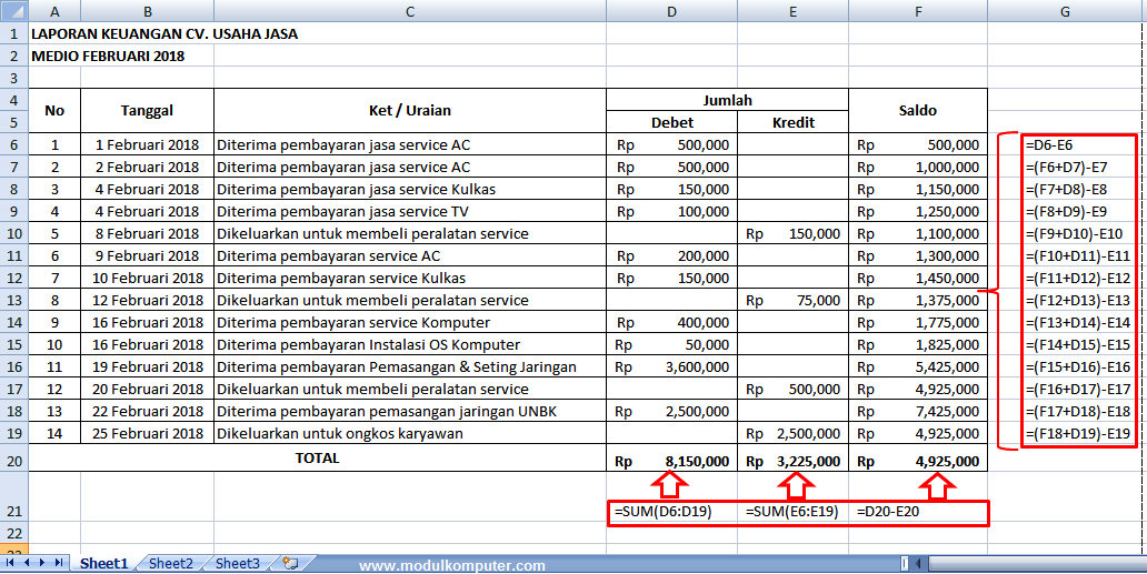 Detail Cara Membuat Buku Besar Di Excel Nomer 53