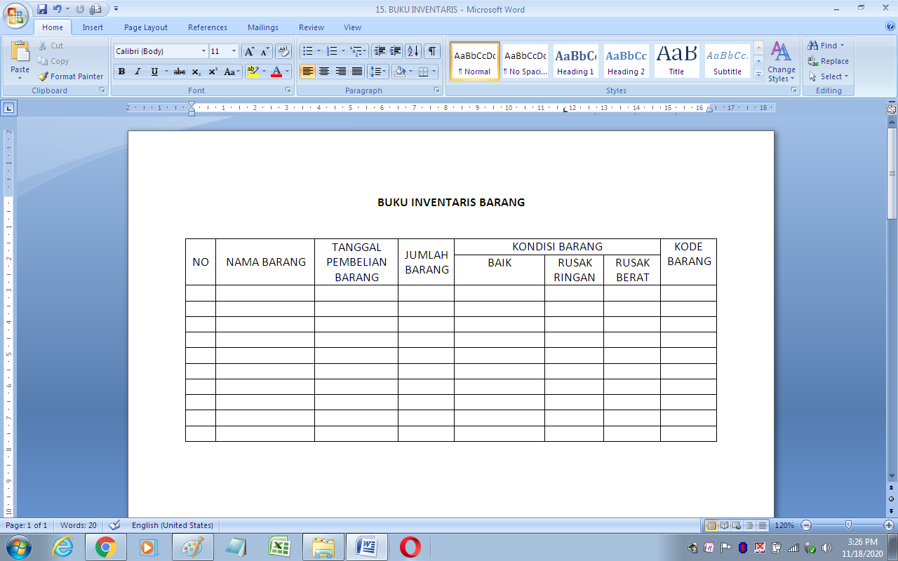 Detail Cara Membuat Buku Inventaris Barang Nomer 3