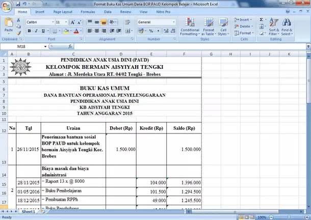 Detail Cara Membuat Buku Kas Umum Di Excel Nomer 20