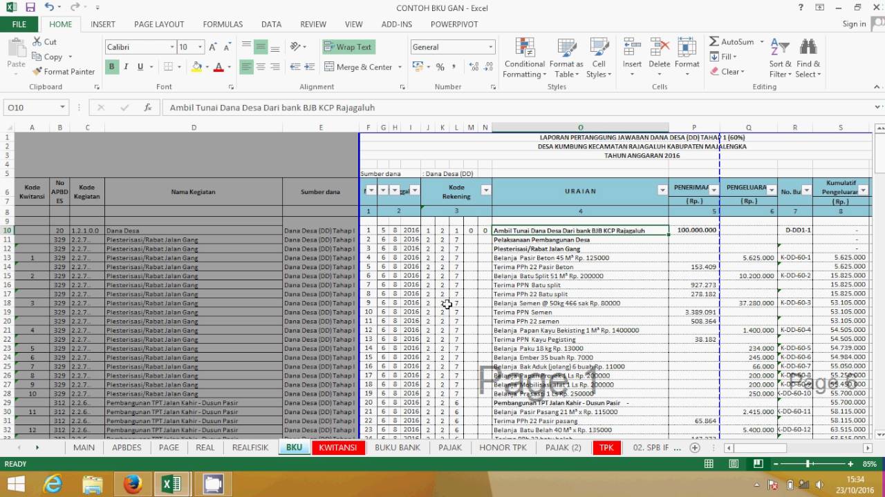 Detail Cara Membuat Buku Kas Umum Di Excel Nomer 39