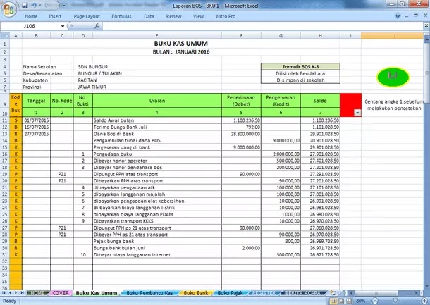 Detail Cara Membuat Buku Kas Umum Di Excel Nomer 42