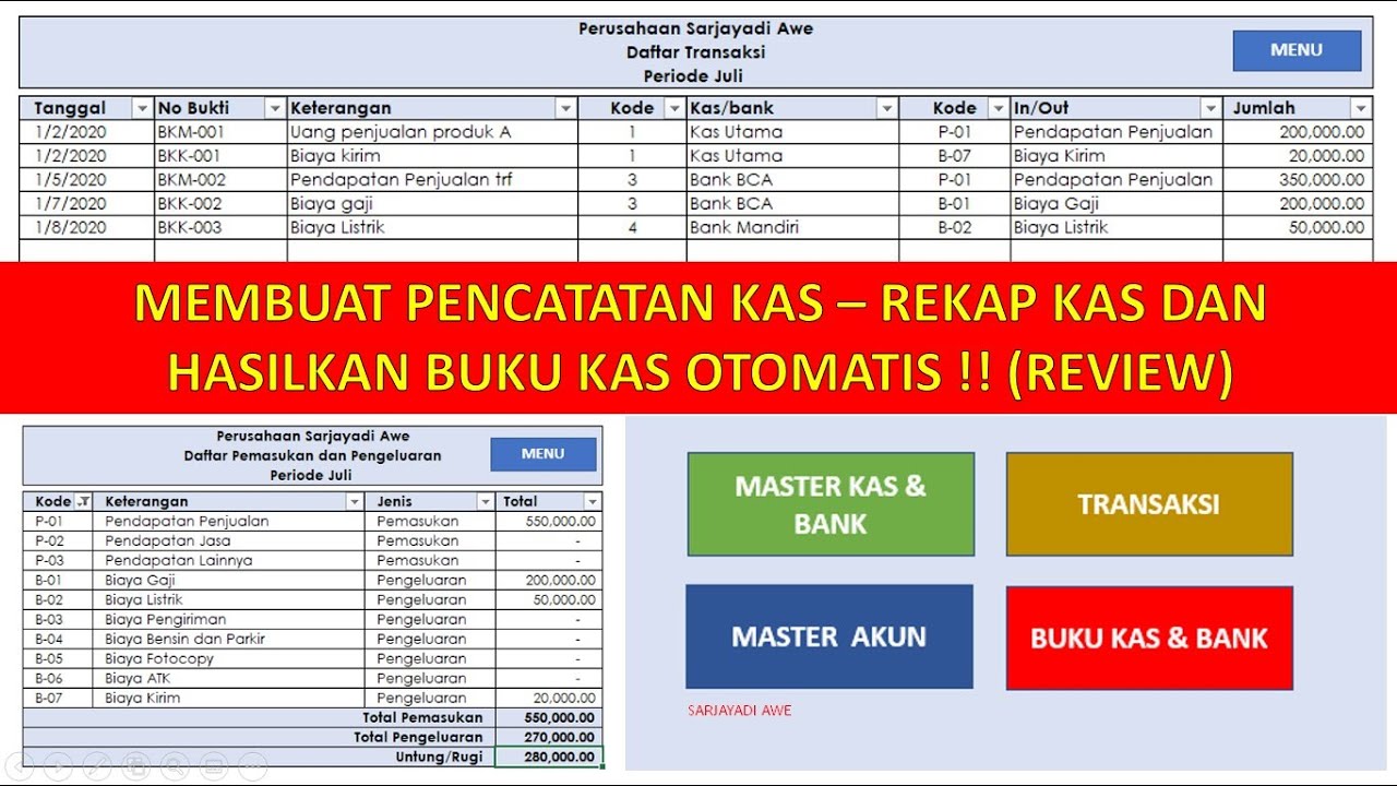 Detail Cara Membuat Buku Kas Umum Di Excel Nomer 4