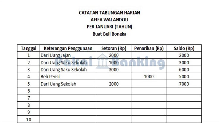 Detail Cara Membuat Buku Tabungan Di Buku Tulis Nomer 13