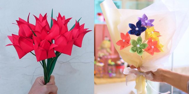 Detail Cara Membuat Bunga Dari Kertas Origami Yang Mudah Dan Bagus Nomer 2