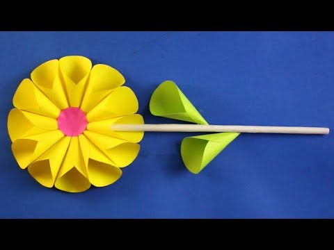Cara Membuat Bunga Matahari Dari Kertas Dengan Mudah - KibrisPDR