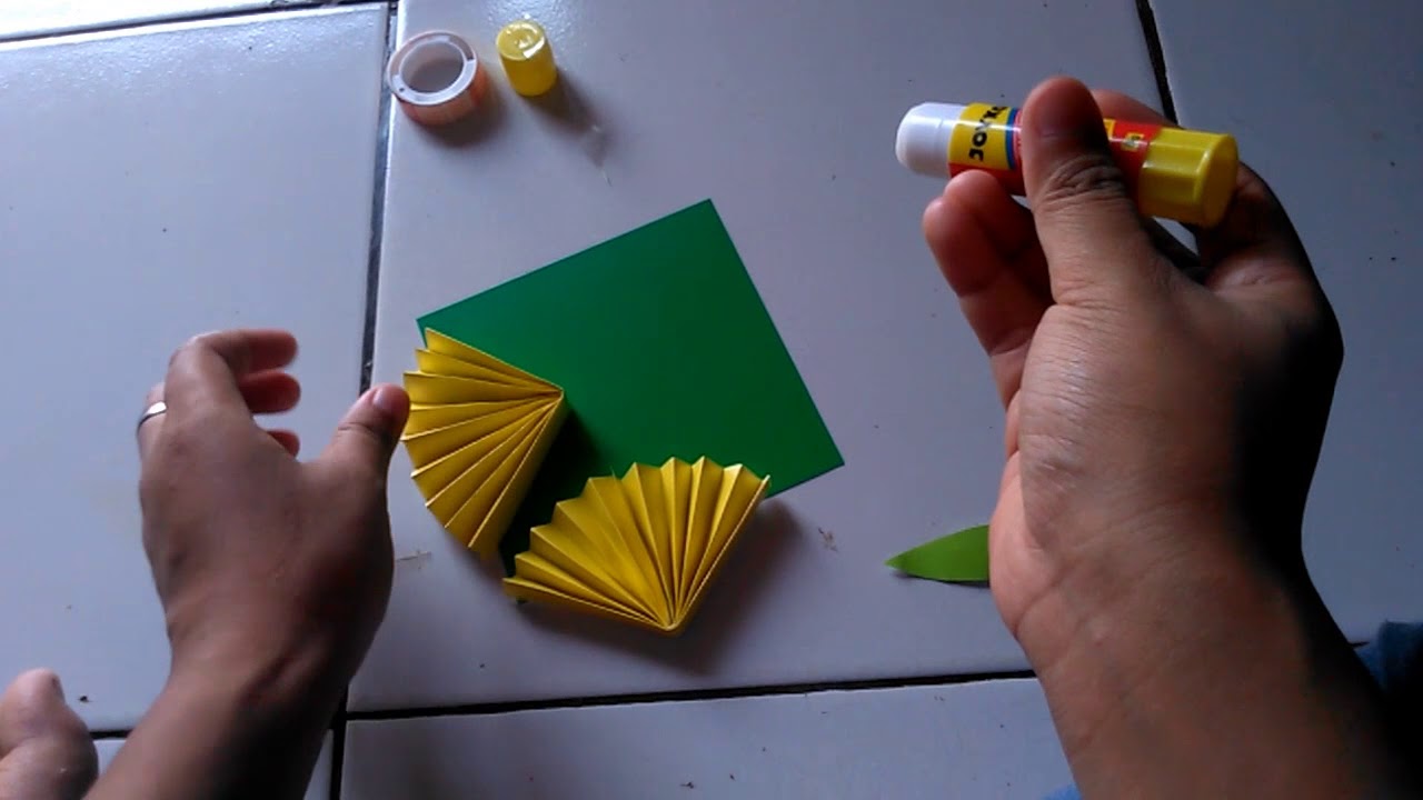 Detail Cara Membuat Bunga Matahari Dari Kertas Origami Dengan Mudah Nomer 14