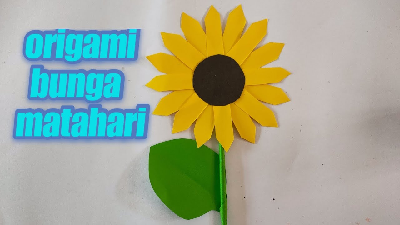 Detail Cara Membuat Bunga Matahari Dari Kertas Origami Dengan Mudah Nomer 8