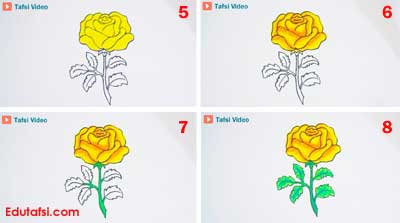 Detail Cara Membuat Bunga Mawar Di Buku Gambar Nomer 13