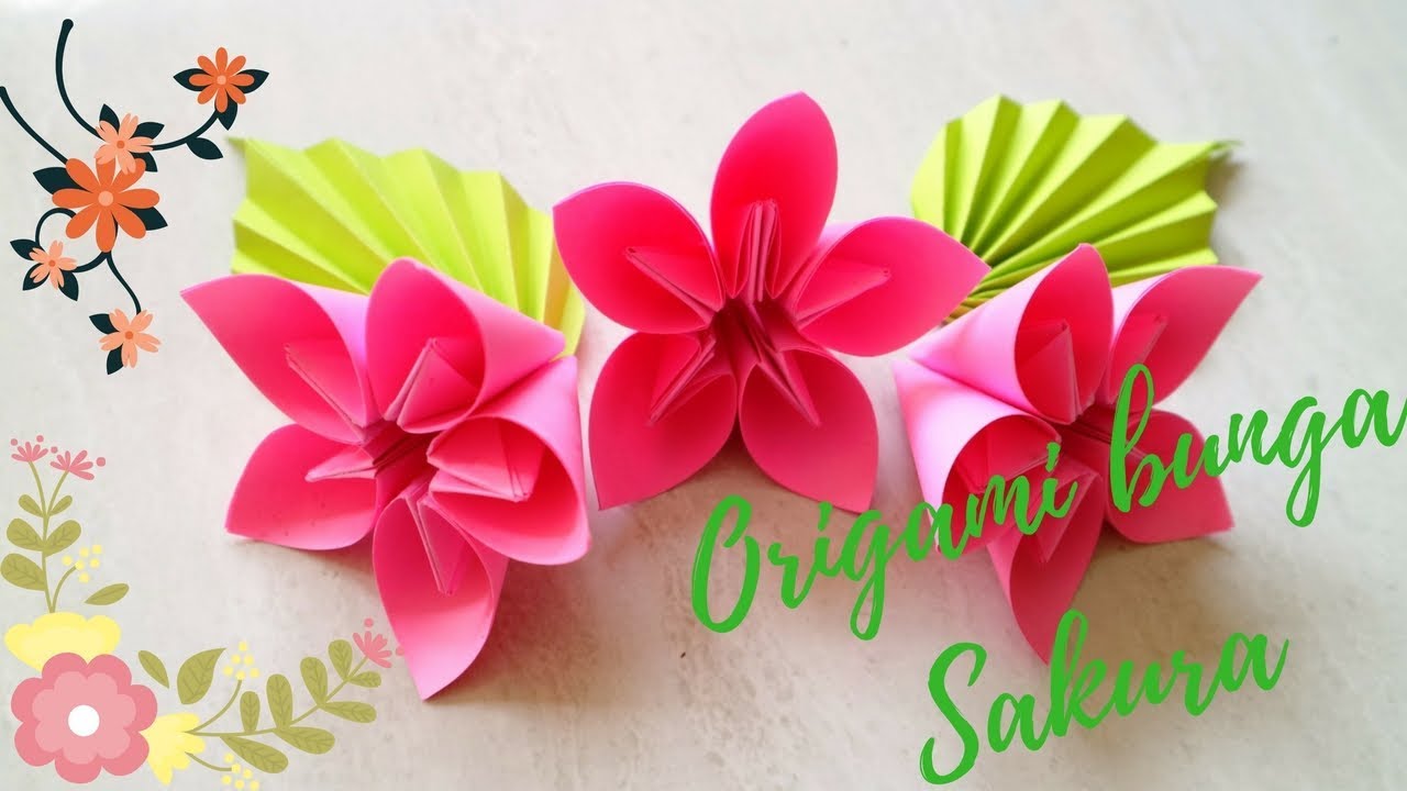 Detail Cara Membuat Bunga Sakura Dari Kertas Origami Dengan Mudah Nomer 21