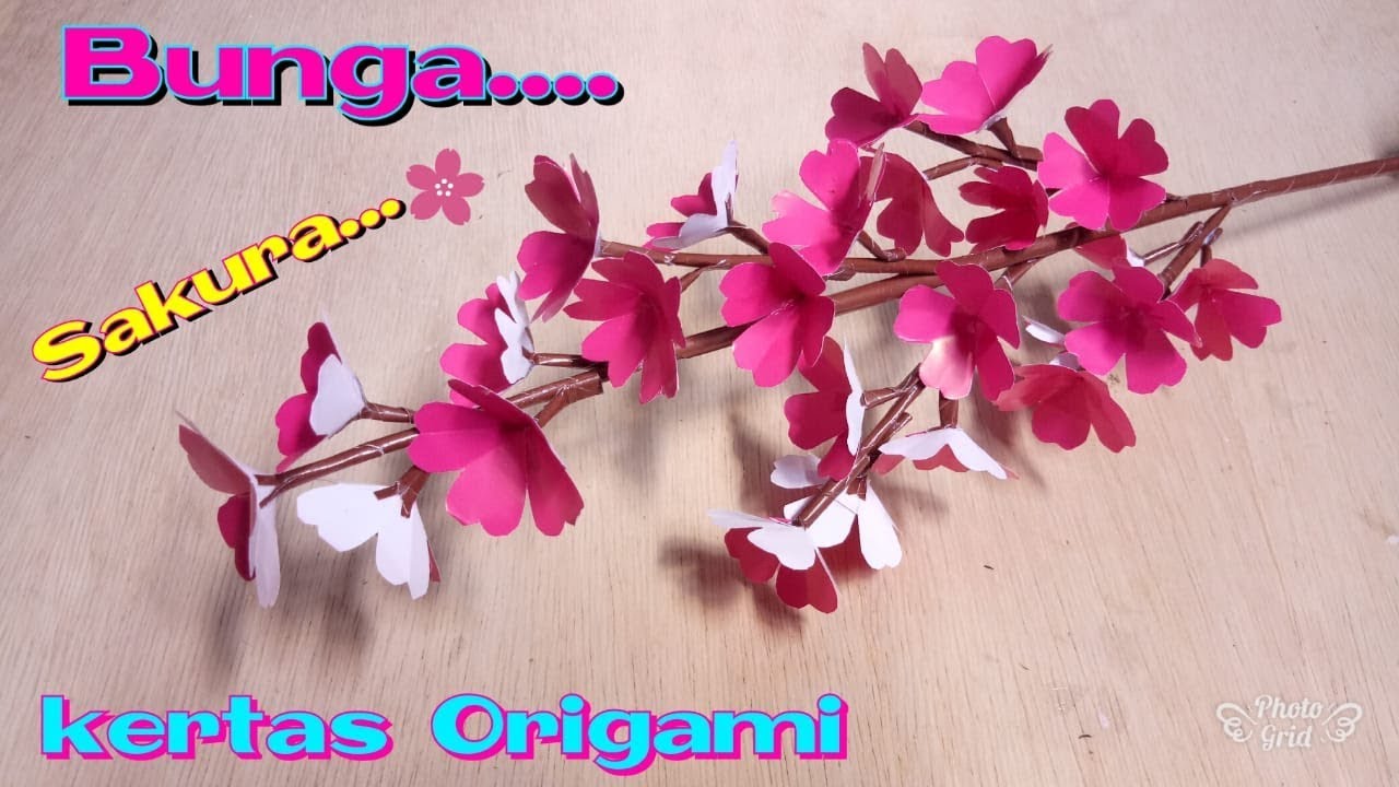 Detail Cara Membuat Bunga Sakura Dari Kertas Origami Dengan Mudah Nomer 8