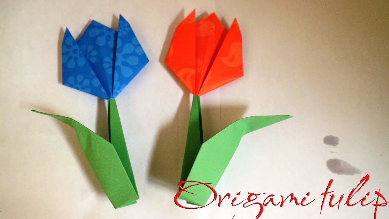 Cara Membuat Bunga Tulip Dari Kertas Origami Dengan Mudah - KibrisPDR
