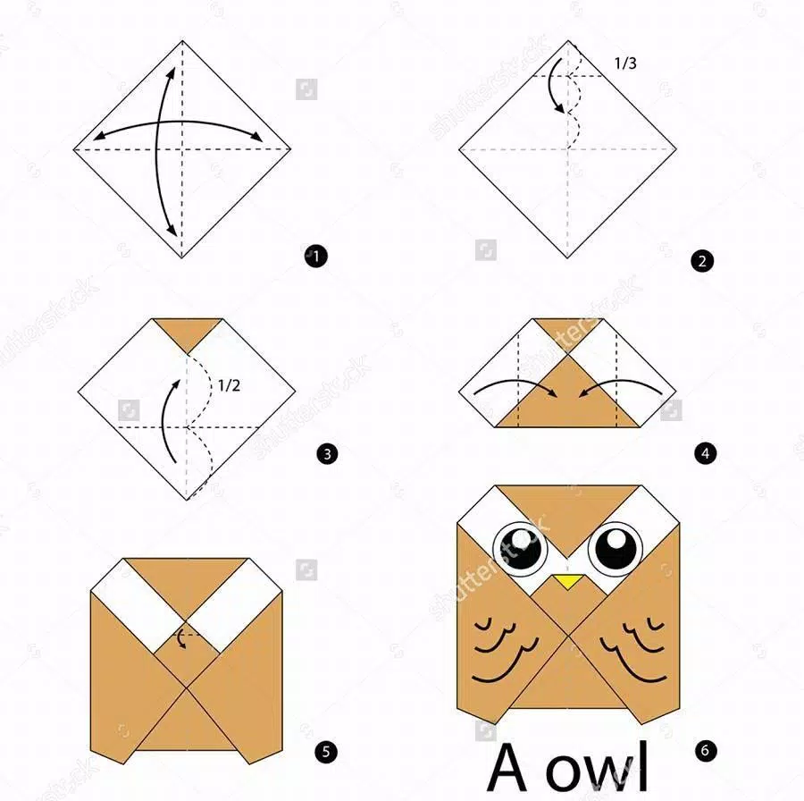 Detail Cara Membuat Burung Hantu Dari Kertas Origami Nomer 11