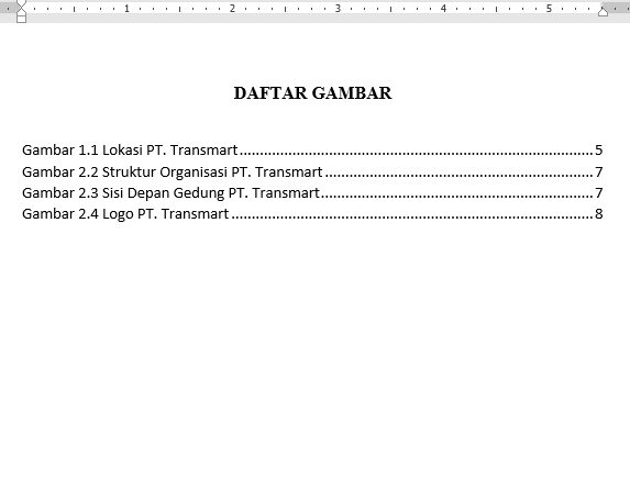 Detail Cara Membuat Daftar Gambar Dan Daftar Tabel Nomer 11