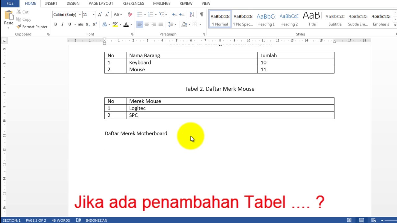 Detail Cara Membuat Daftar Gambar Dan Daftar Tabel Nomer 14