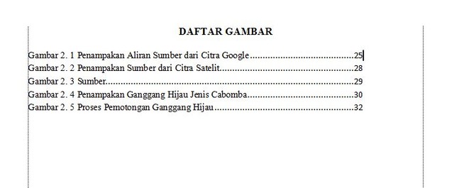 Detail Cara Membuat Daftar Gambar Dan Daftar Tabel Nomer 3