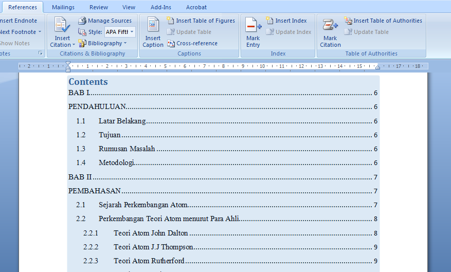 Detail Cara Membuat Daftar Gambar Dan Daftar Tabel Nomer 20