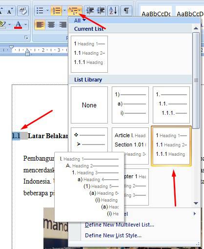 Detail Cara Membuat Daftar Gambar Dan Daftar Tabel Nomer 21