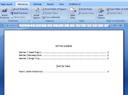 Detail Cara Membuat Daftar Gambar Dan Daftar Tabel Nomer 6
