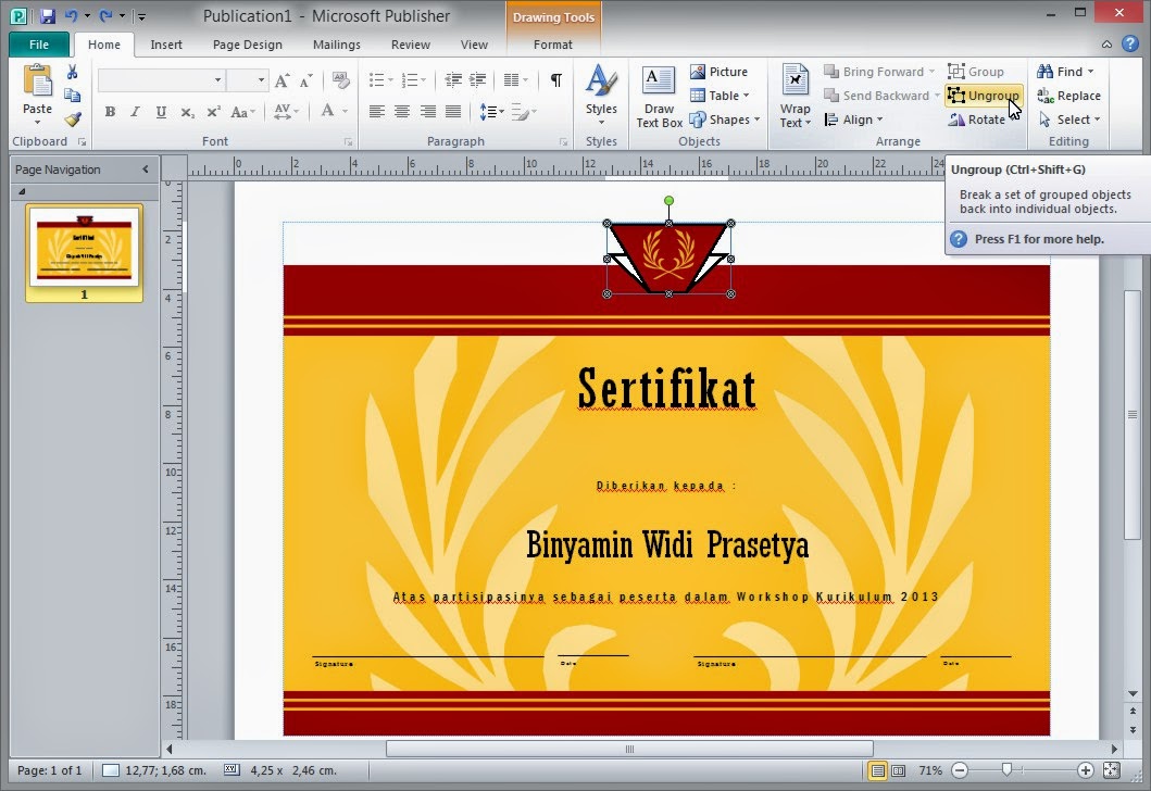 Cara Membuat Desain Sertifikat Cara Membuat Desain Sertifikat