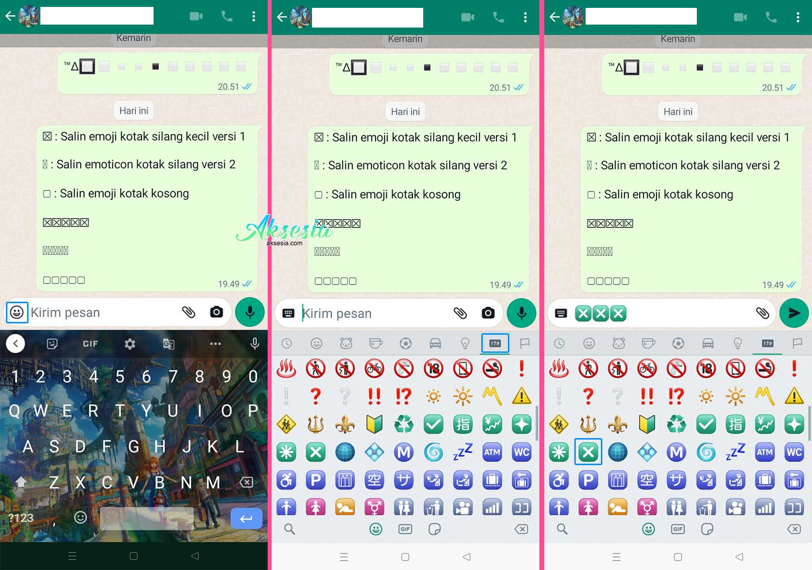 Detail Cara Membuat Emoji Kotak Silang Di Wa Nomer 15