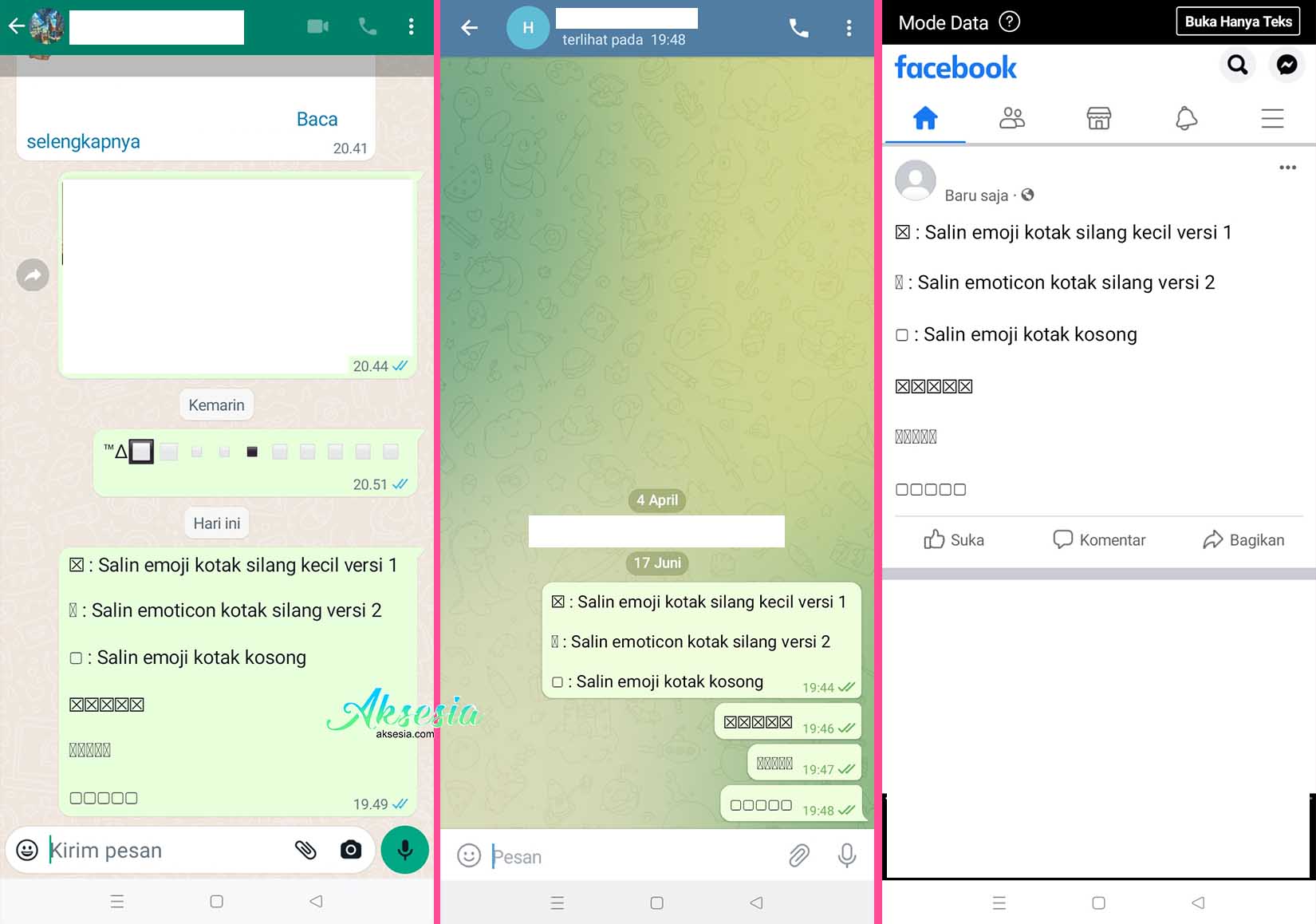 Detail Cara Membuat Emoji Kotak Silang Di Wa Nomer 17
