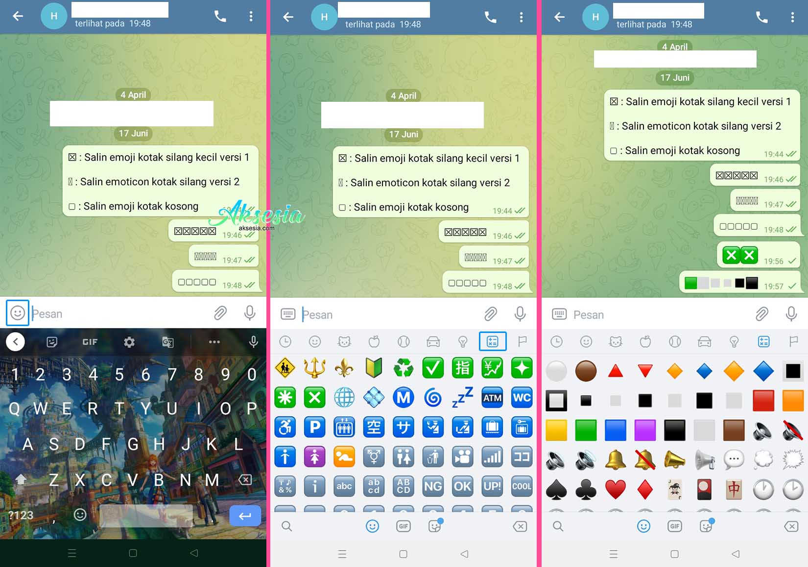 Detail Cara Membuat Emoji Kotak Silang Di Wa Nomer 21