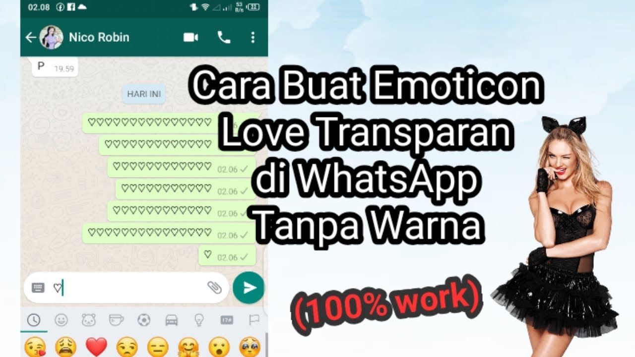 Detail Cara Membuat Emoticon Love Transparan Di Whatsapp Nomer 5