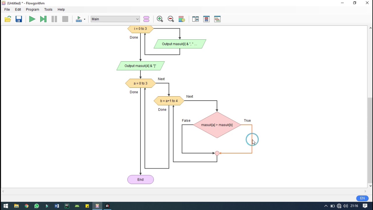 Detail Cara Membuat Flowchart Di Flowgorithm Nomer 3