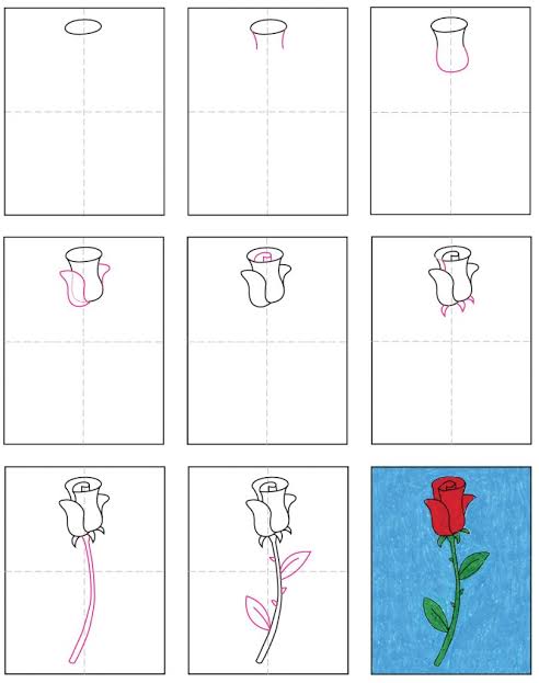 Detail Cara Membuat Gambar Bunga Mawar Nomer 32
