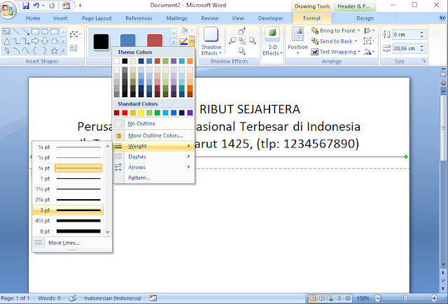 Detail Cara Membuat Garis Di Kop Surat Nomer 13