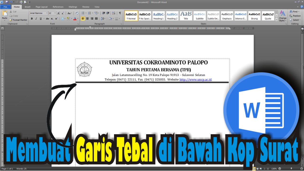 Detail Cara Membuat Garis Di Kop Surat Nomer 32