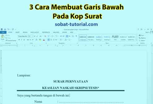 Detail Cara Membuat Garis Di Kop Surat Nomer 35