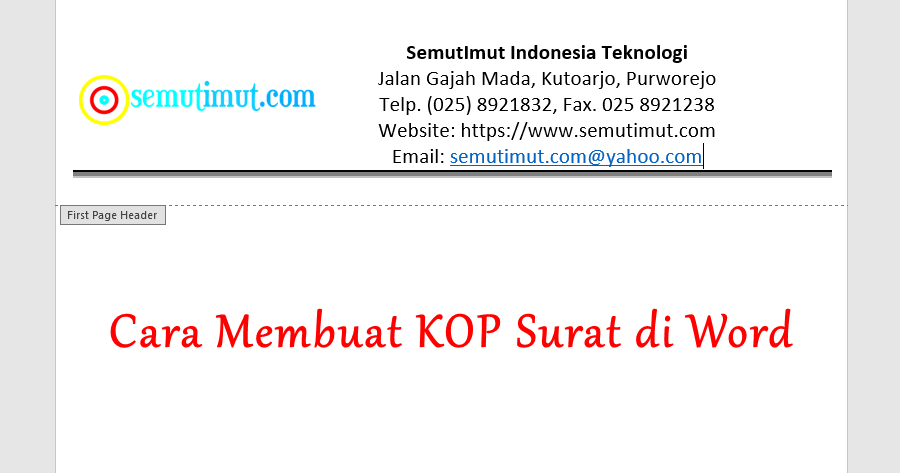 Detail Cara Membuat Garis Di Kop Surat Nomer 45