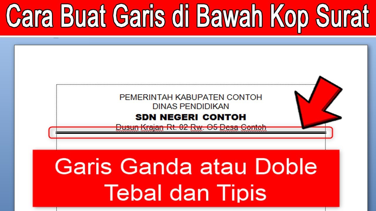 Detail Cara Membuat Garis Di Kop Surat Nomer 51