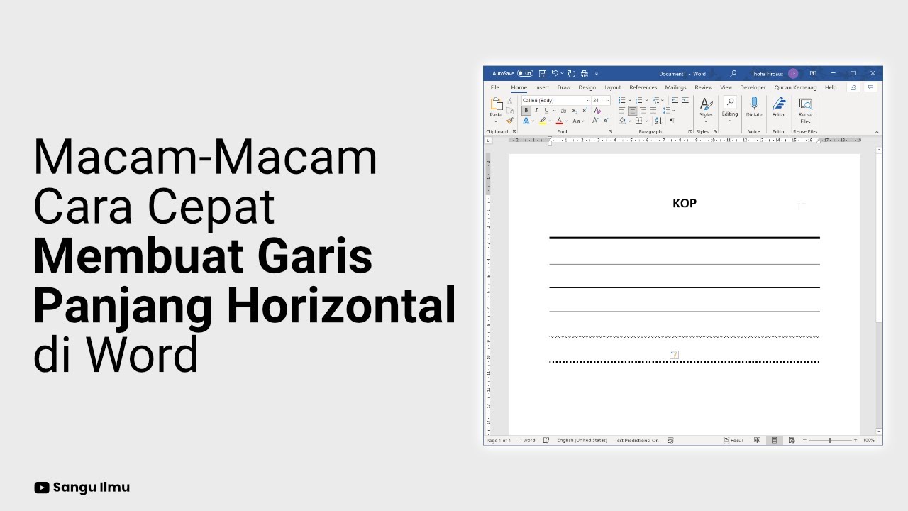 Detail Cara Membuat Garis Di Kop Surat Nomer 8